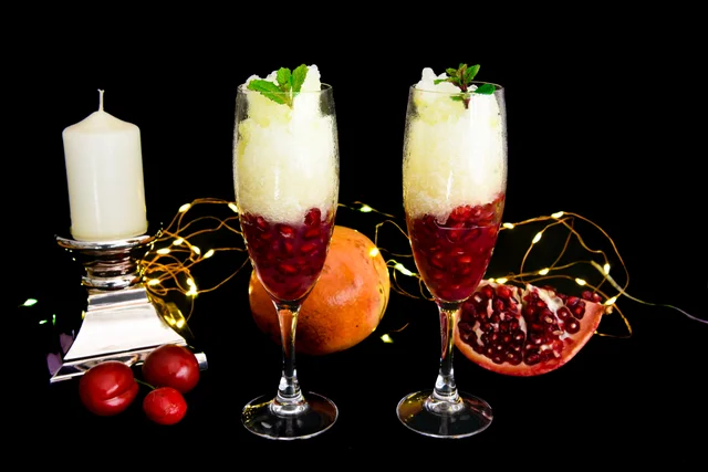 Granizado de Limón,Cava y Granada